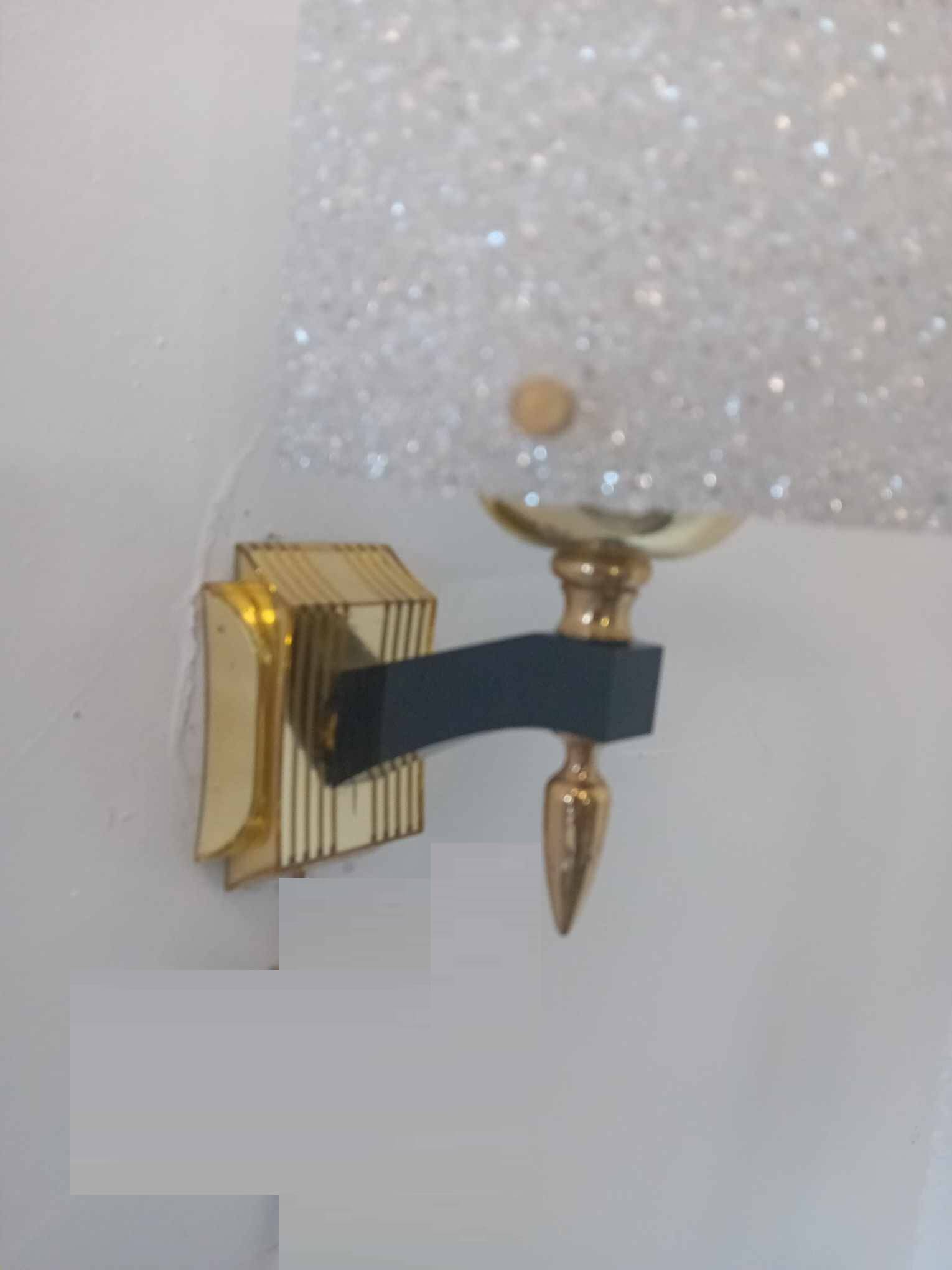 Pair of 1950/60 a wall lights with perspex lampshades