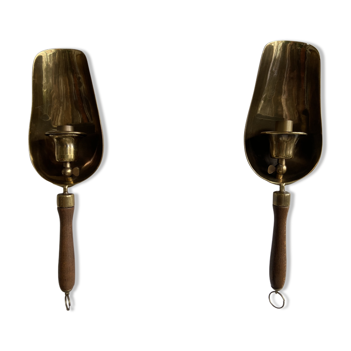 Pair of wall sconces tea shovels