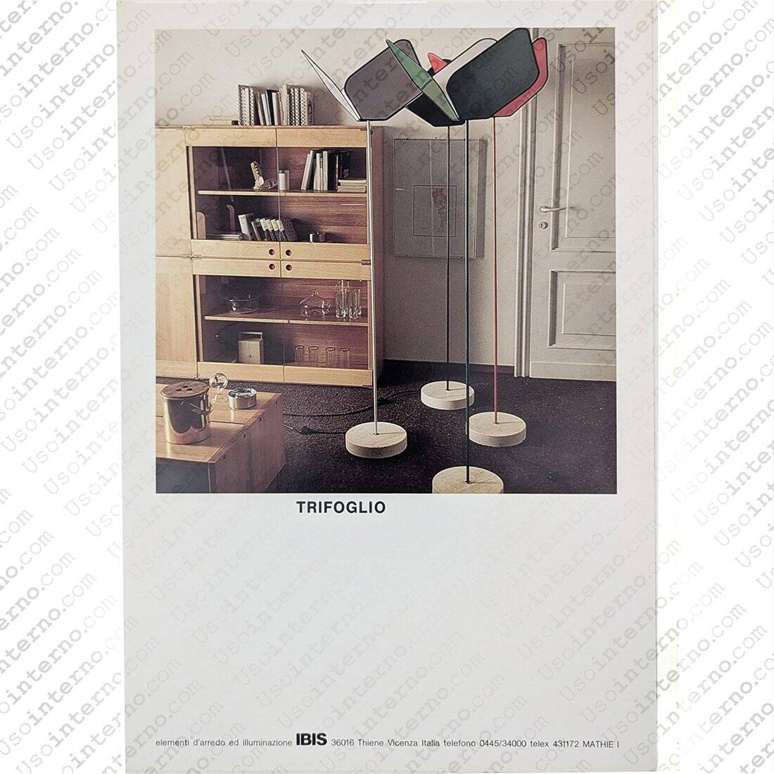 Trifoglio floor lamp by Piero De Longhi for Ibis, 1970s.