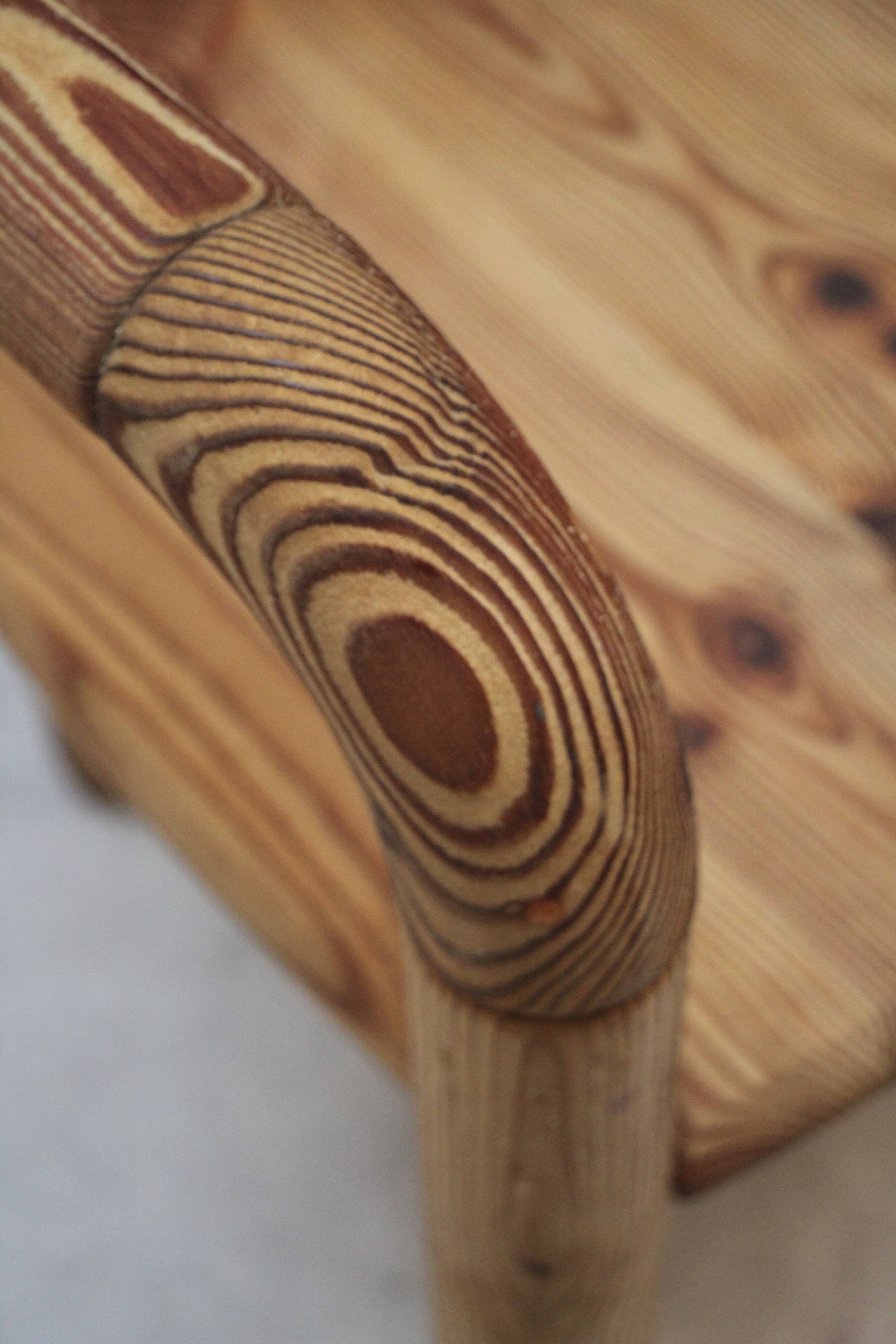 Series of 5 Scandinavian pine chairs