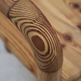 Series of 5 Scandinavian pine chairs