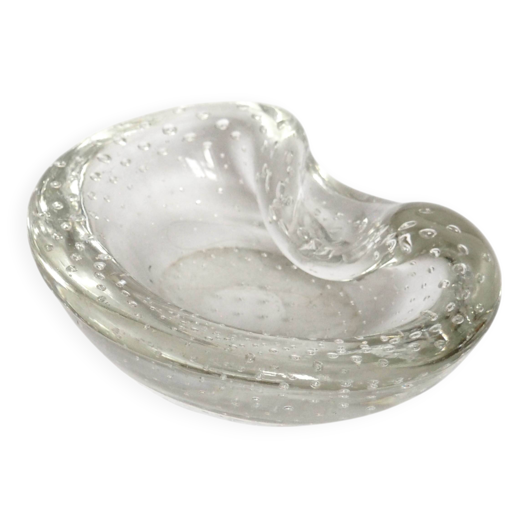 Seguso crystal pocket ashtray
