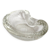 Seguso crystal pocket ashtray