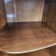 Vittorio Dassi Rosewood Credenza with Black Glass Top, Italian 1940