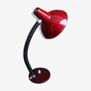 Burgundy desk lamp by Aluminor 70's