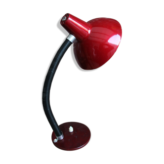 Burgundy desk lamp by Aluminor 70's