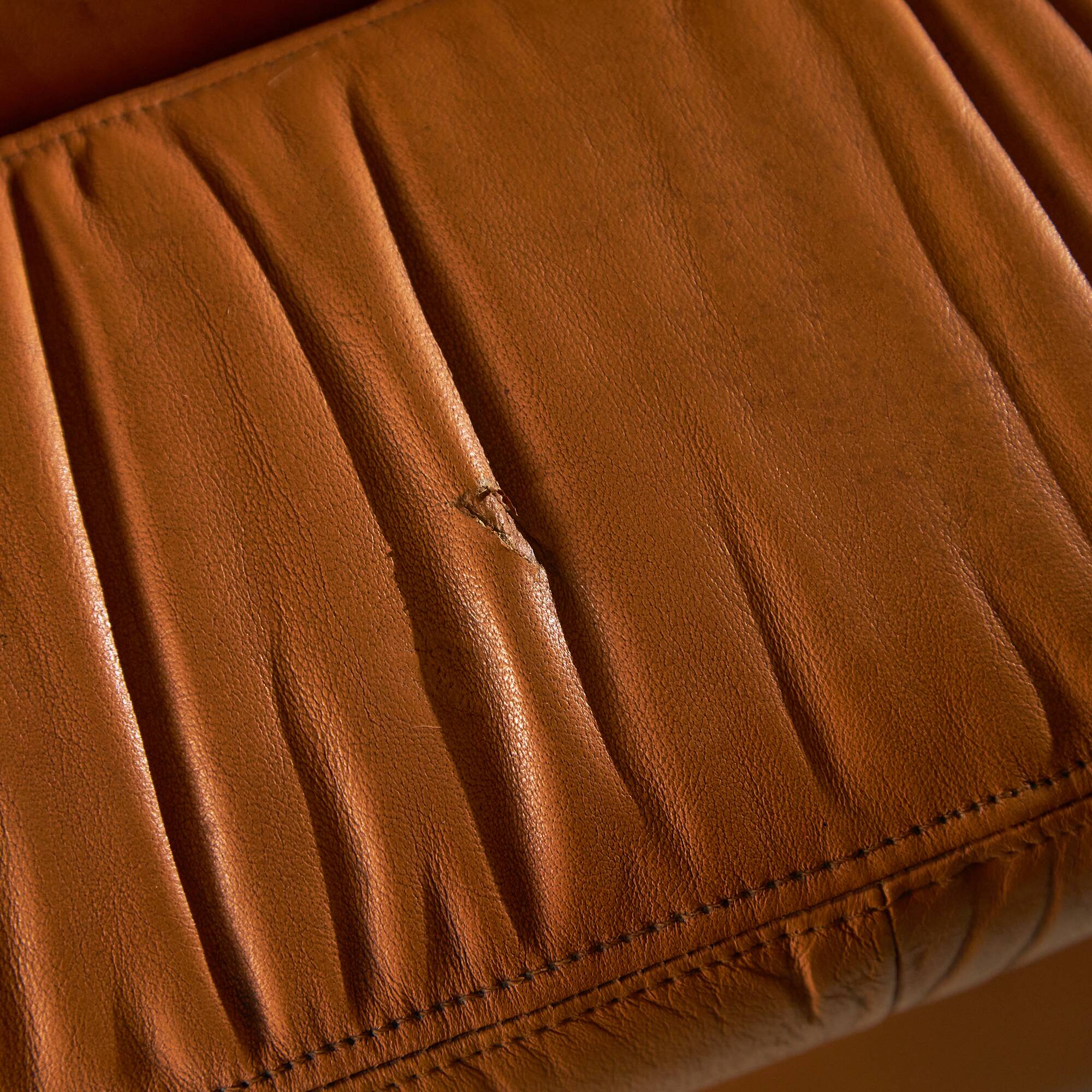 Light Warm Brown Leather Sofa Set