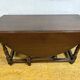 Jacobean Revival Solid Oak Gate Leg Drop Leaf Table 1900 English Antique