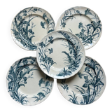 Set of 5 dessert plates Terre de fer Jules Vieillard