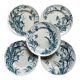Set of 5 dessert plates Terre de fer Jules Vieillard