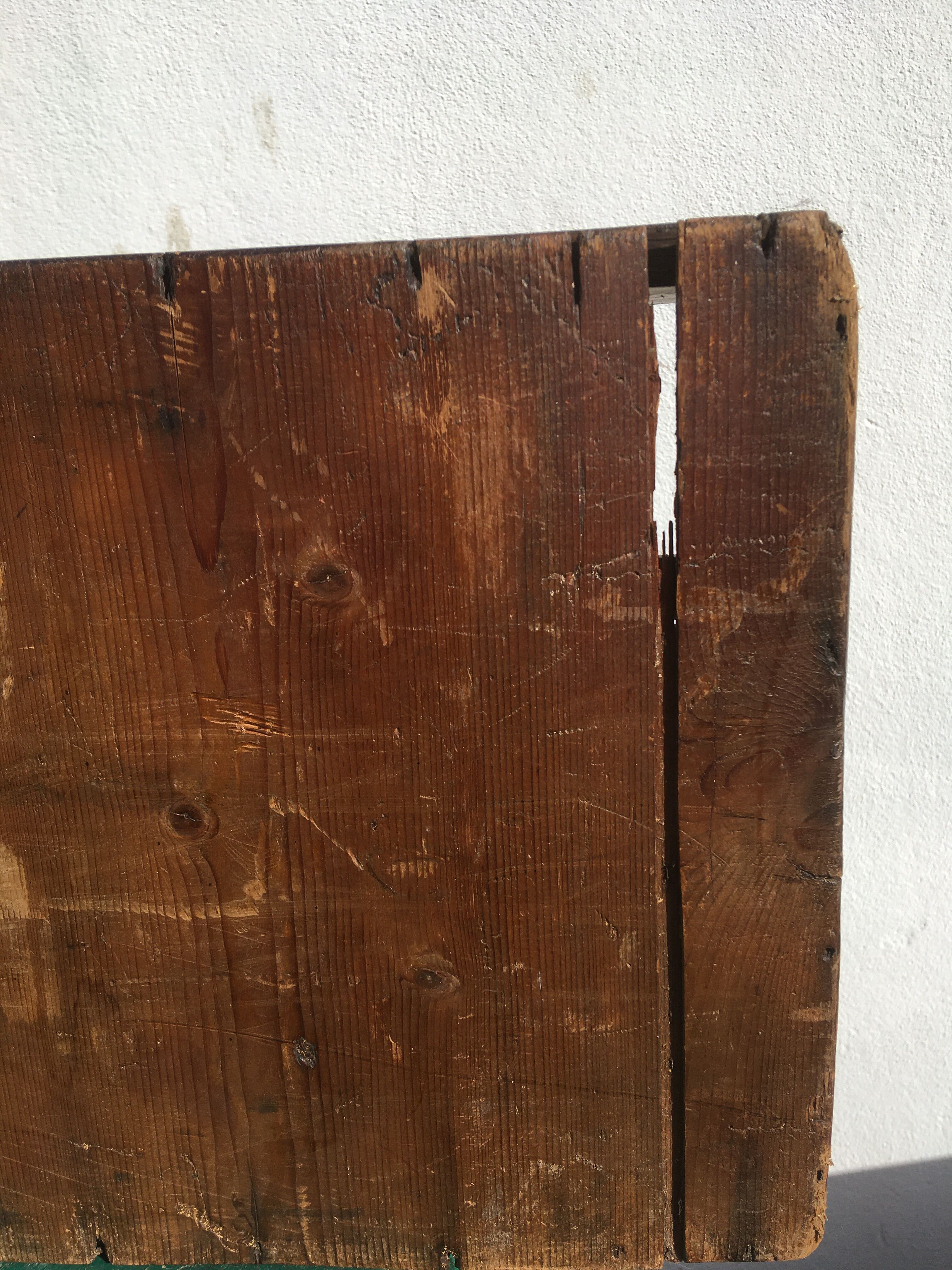 Vintage workshop locker in fir wood