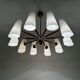 Grand lustre en laiton autrichien de style mid-century moderne par Rupert Nikoll