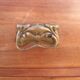 Commode 3 tiroirs noyer et laiton
