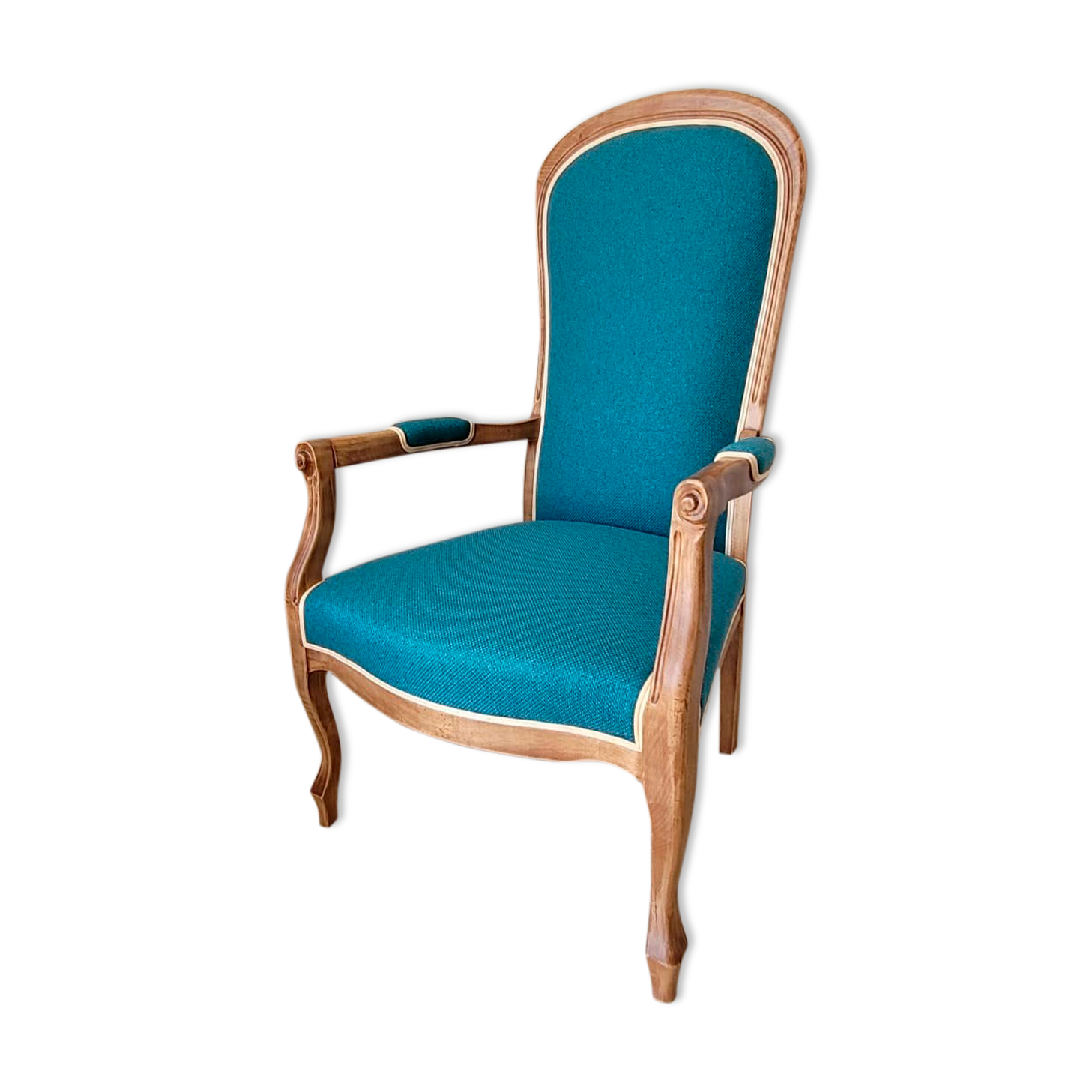 Turquoise Voltaire Armchair
