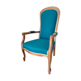 Turquoise Voltaire Armchair