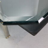 Table basse en verre et cuir 'Diesis'  par Antonio Citterio B&B Italia