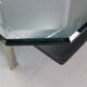 B&B Italia 'Diesis' Two-Tier Glass and Leather Coffee Table by Antonio Citterio