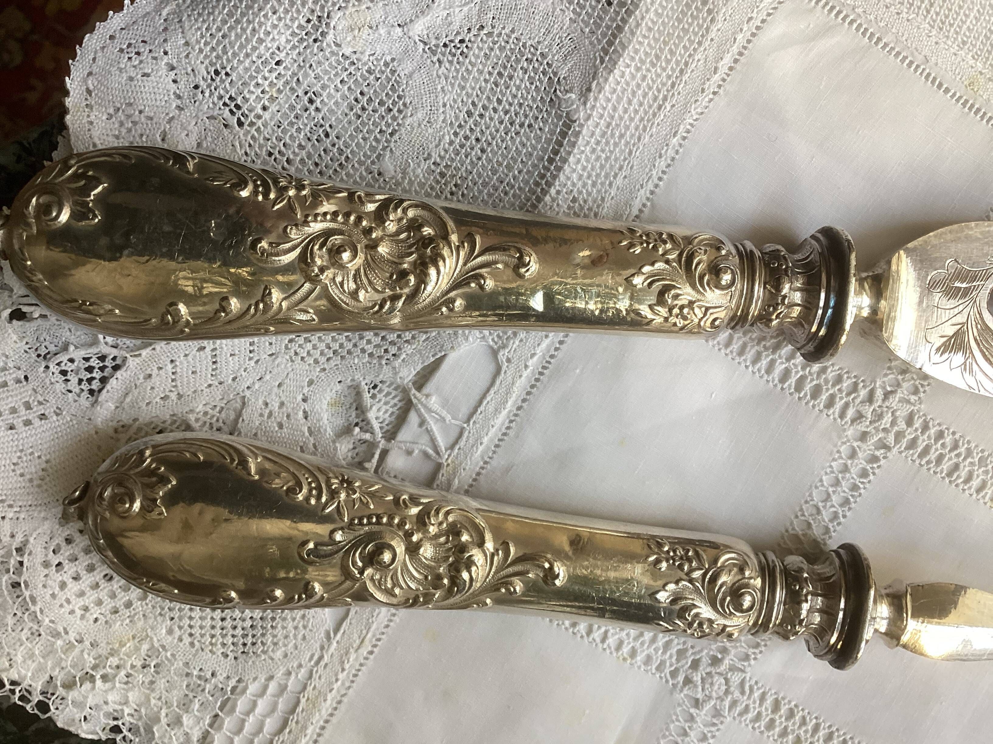 Silver fish cutlery 19th century