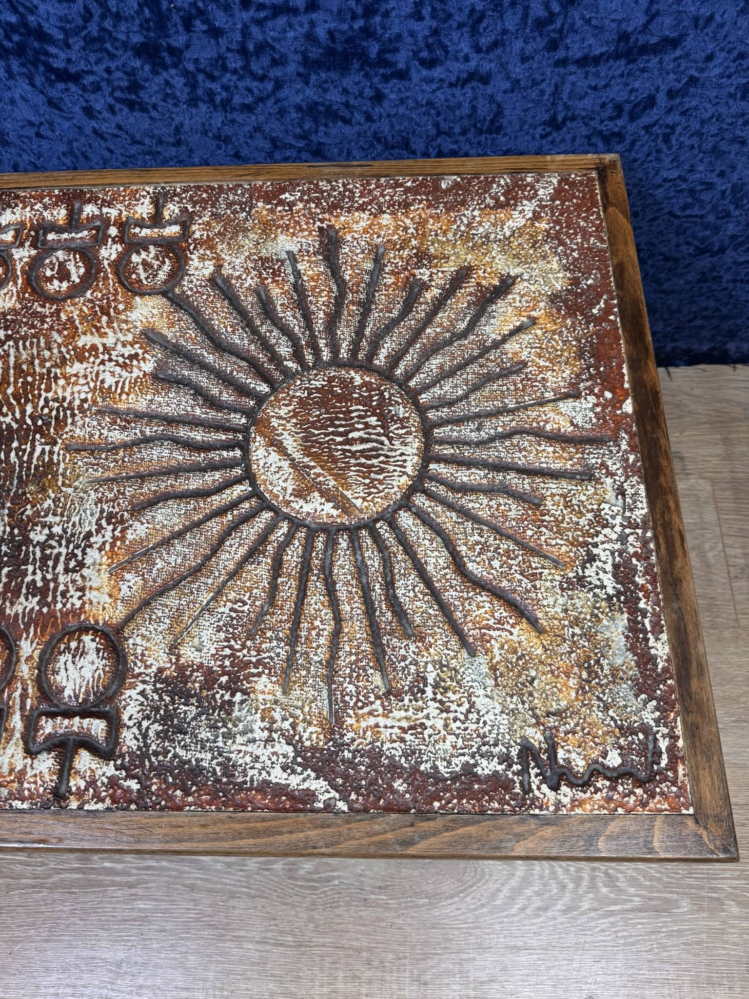 Ceramic coffee table by François Chaty for Vallauris circa 1940-1950