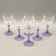 6 vintage purple stemmed liqueur glasses from France, Arques crystal
