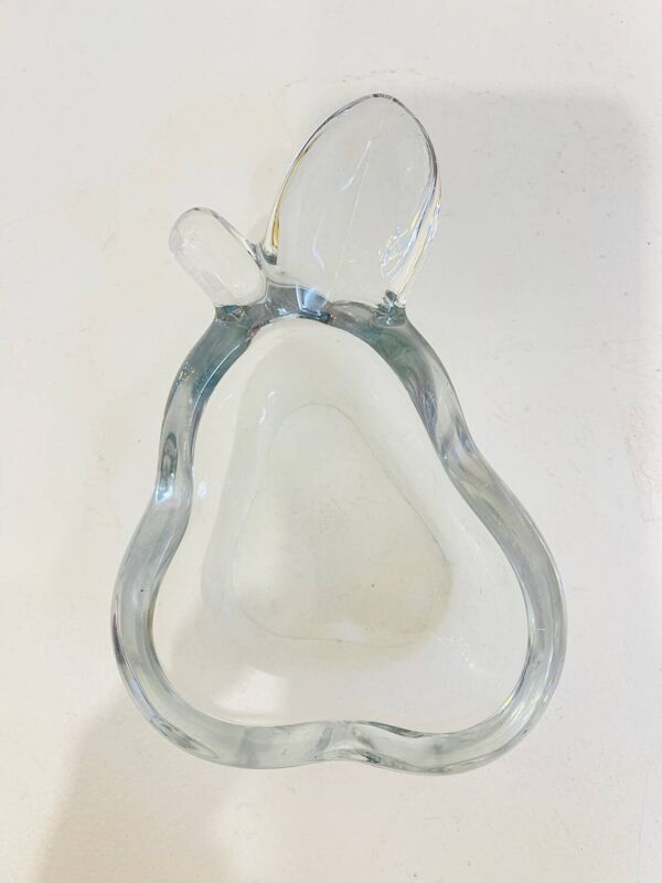 Vide-poche en cristal en forme de poire – Vannes-le-Châtel, années 70