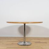 Mid-century modern oak round dining table, Denmark, 1970s