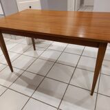 Rectangular dining table veneer rosewood vintage 1970s
