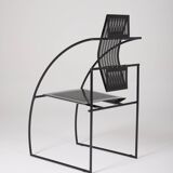 Black metal chair "Quinta" Mario Botta