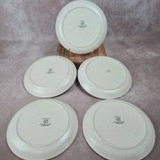 Set of 5 vintage Granville plates, fish design.