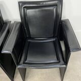 8 style Korium leather chairs in the style of Matteo Grassi