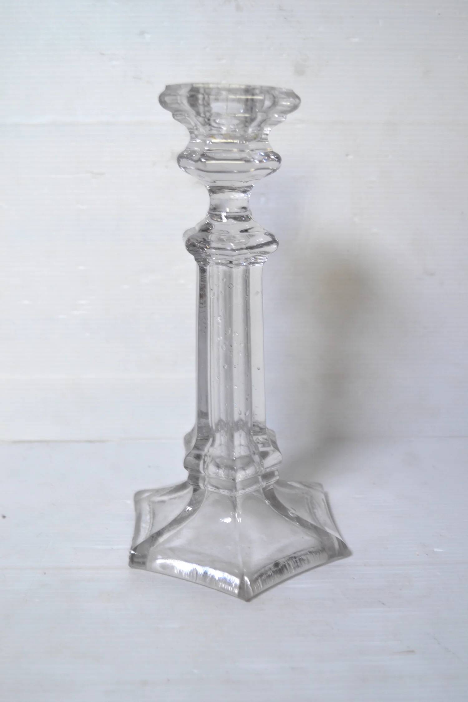 Glass candle holder