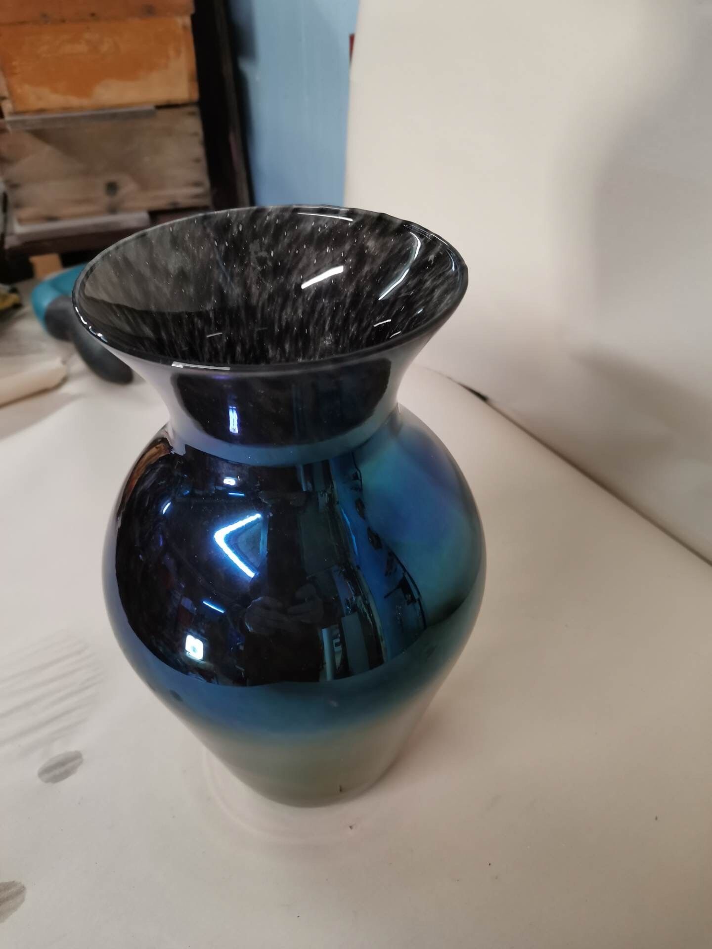 Iridescent vase, Loetz glassware