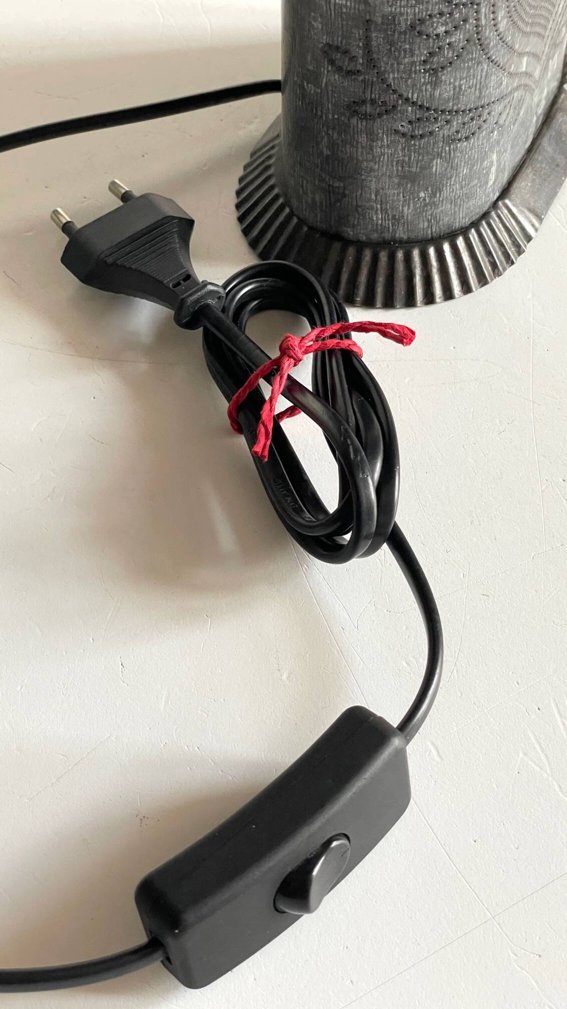 LAMPE Coeur ZINC Vintage