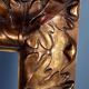 Large frame nineteenth century gilded stucco wood old gold 80x66 foliage 62x47.5 cm SB