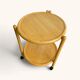 Vintage round dessert trolley on wheels by Jens Quistgaard, 1970s.