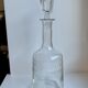 Antique decanter in engraved crystal 50s
