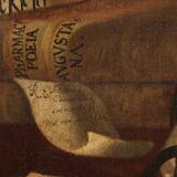 Peinture ancienne portrait "La veuve du pharmacien de Trente"