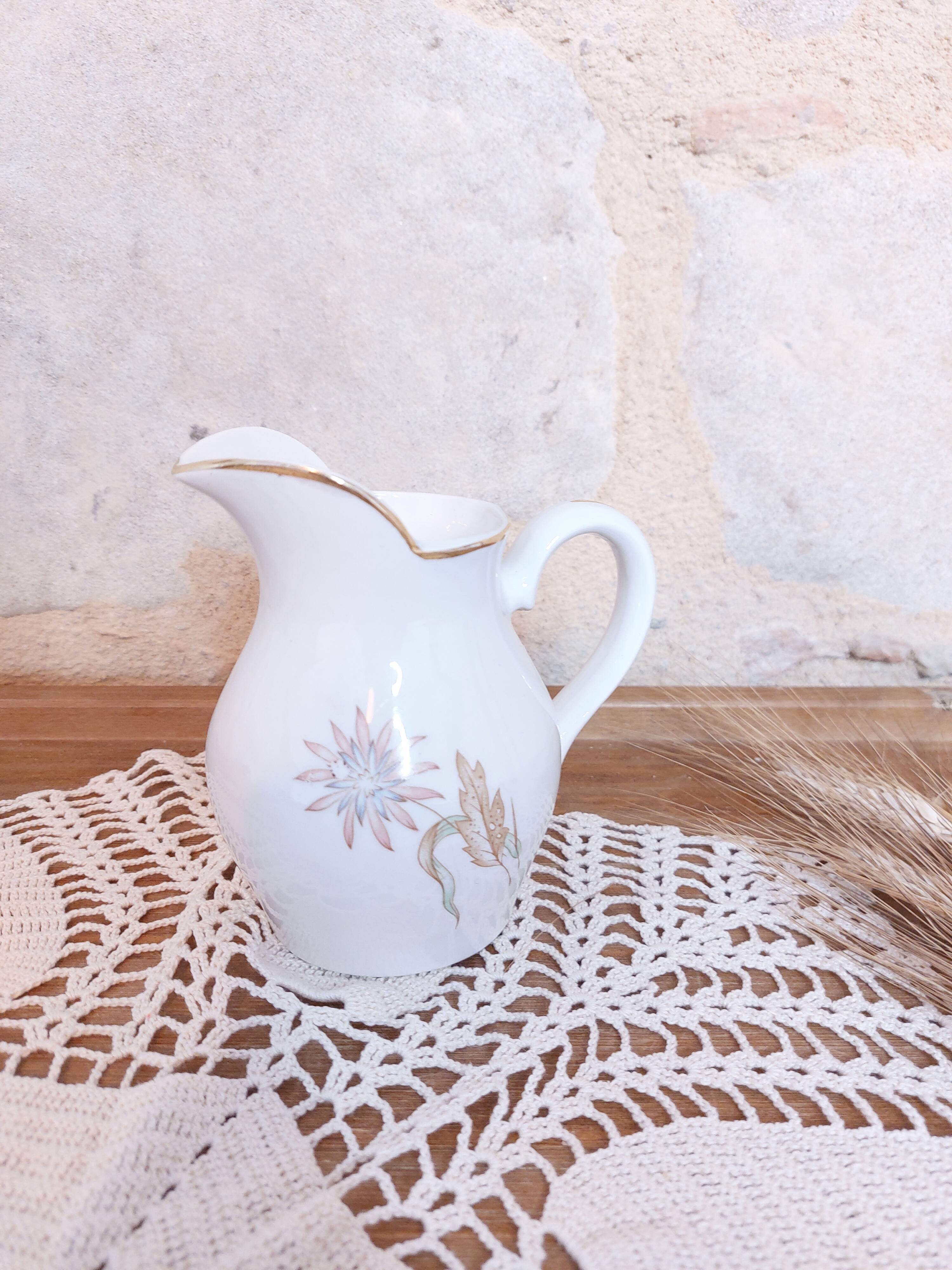 Digoin & sarreguemines monica milk jug, 1950s