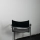 Fauteuil noir, années 70-80