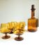 Amber glass service from the 1970s.