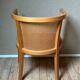 Fauteuil cabriolet bois et cannage
