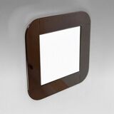 1980s vintage black square mirror