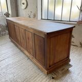 XXL solid oak counter sideboard