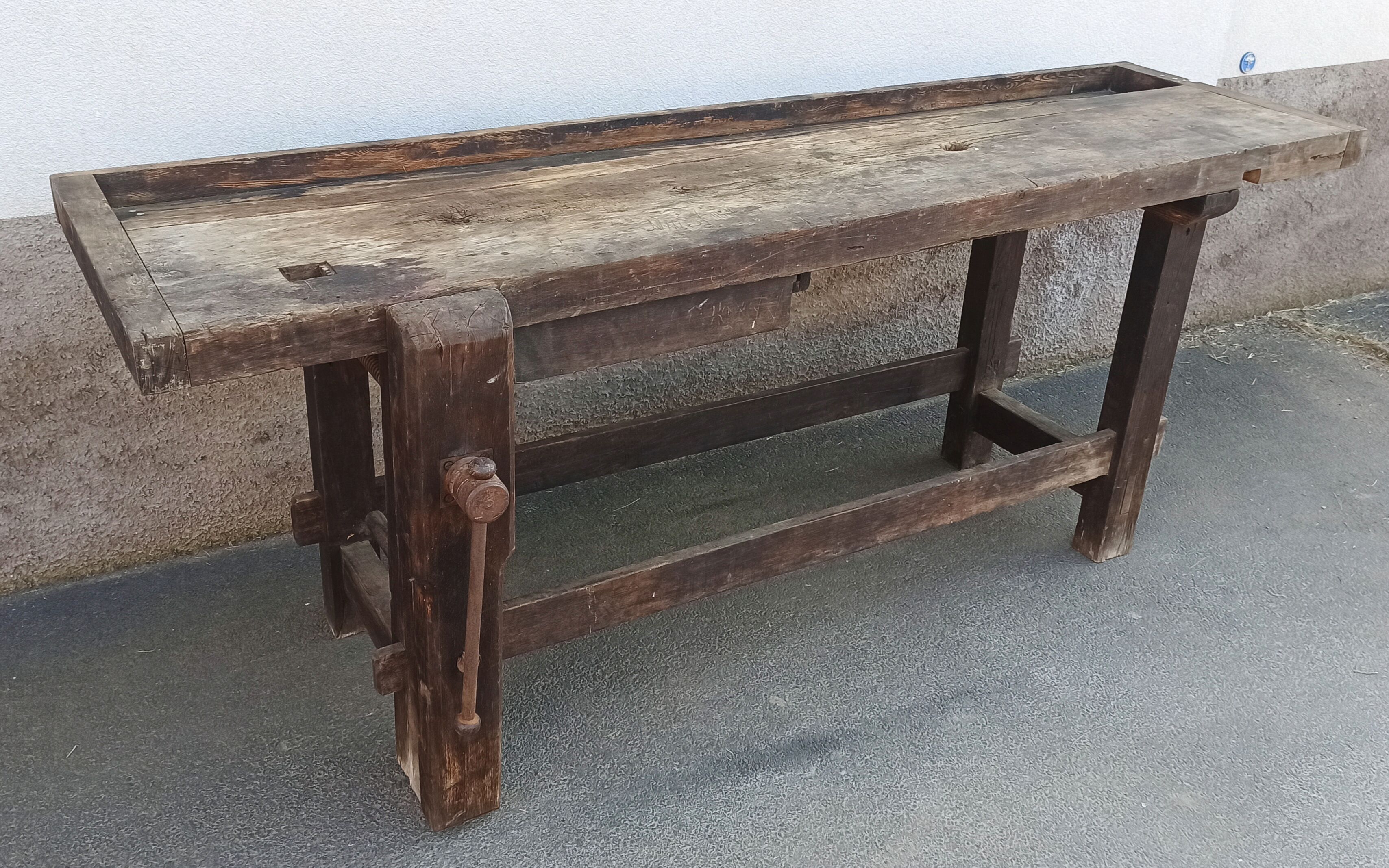 Old wooden workbench
