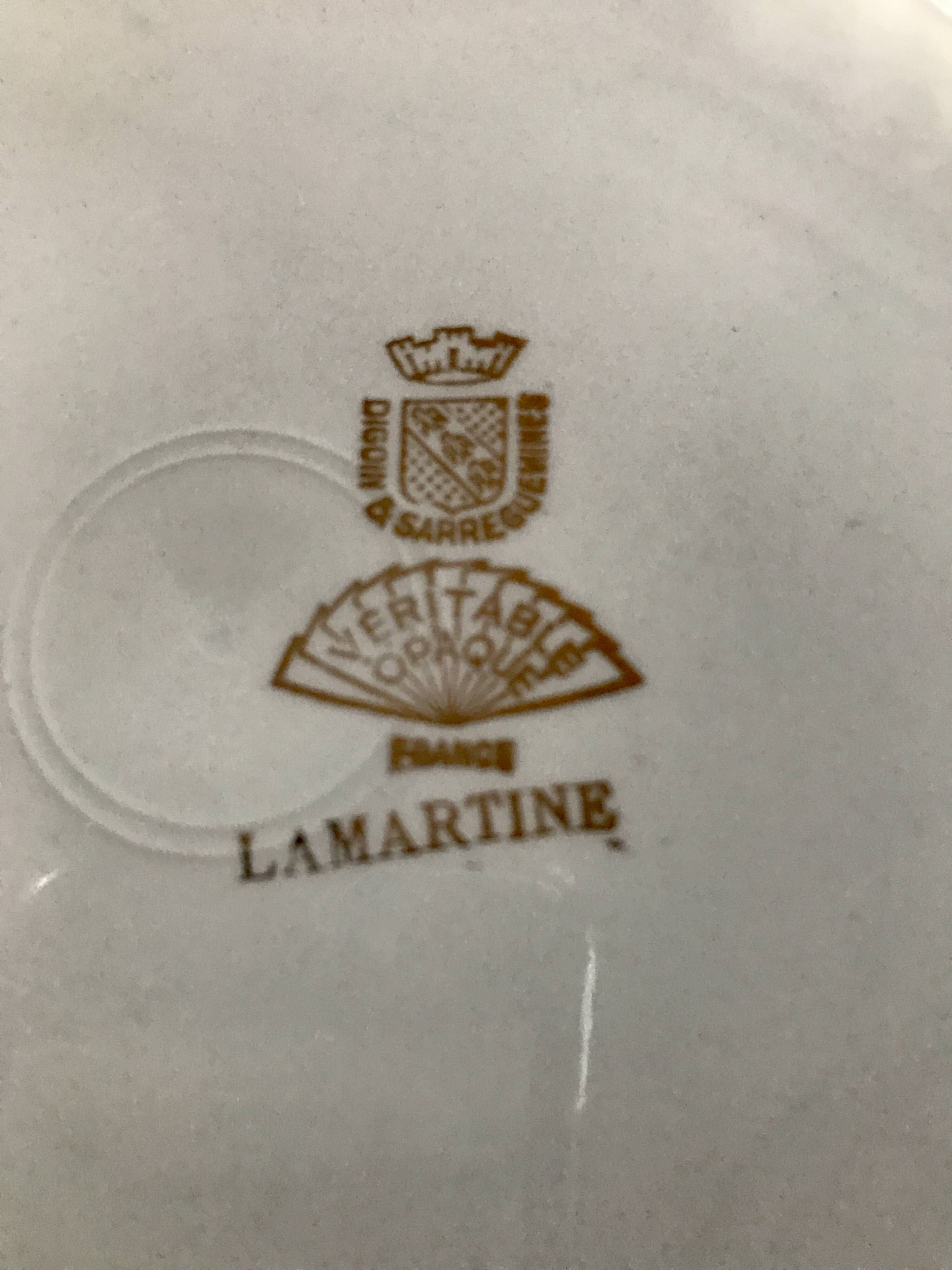 Very pretty vintage Digoin fern flat plates