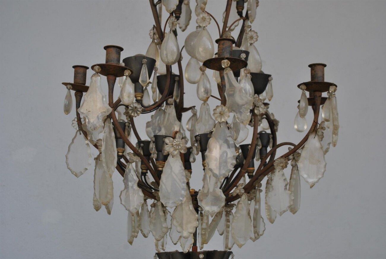 pendants chandelier style Louis XV period early nineteenth