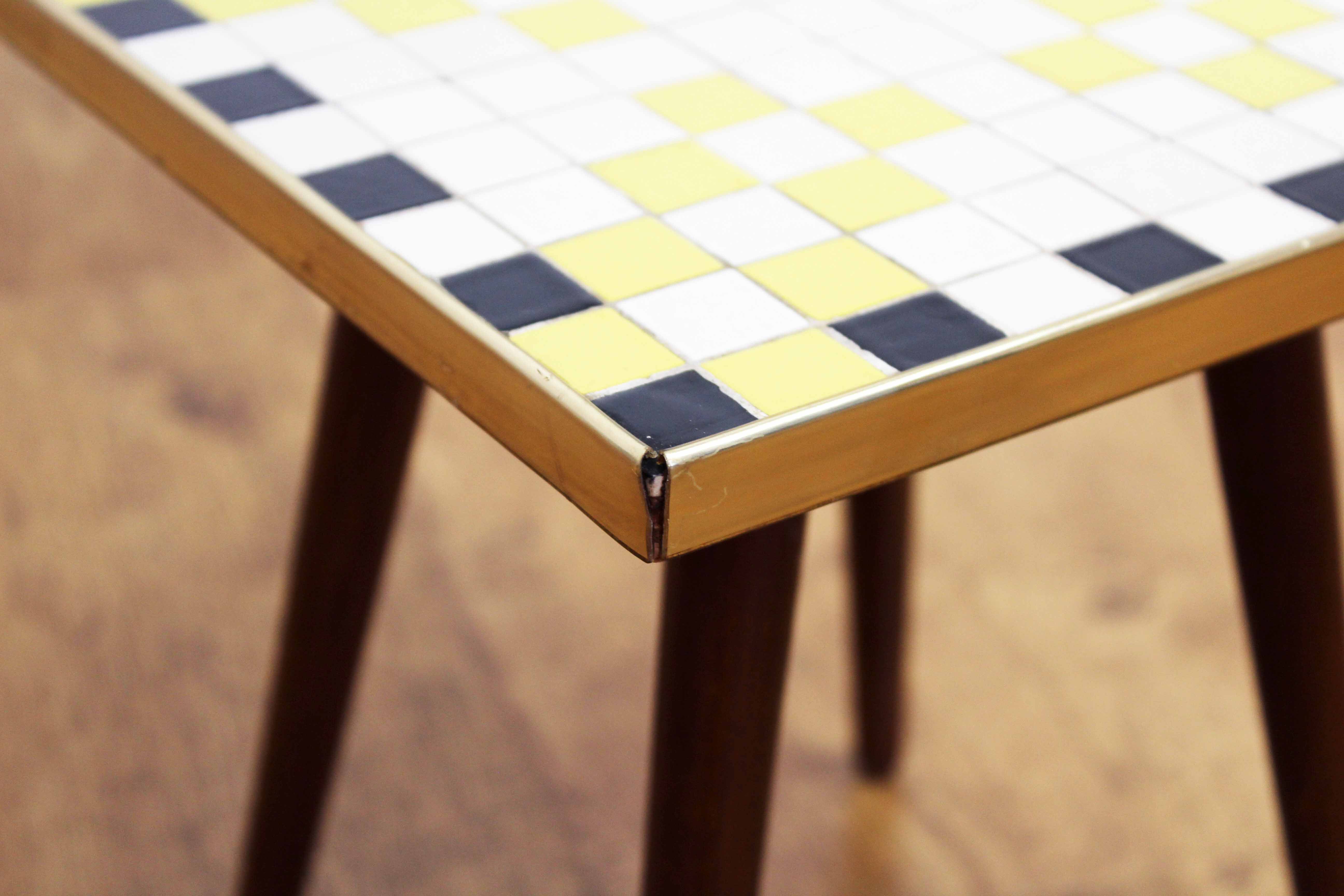 Vintage mosaic pedestal table