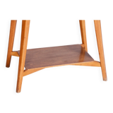 Restored Midcentury Beech Oak Folding Table, Revived Polish, Czechia, 1950s
