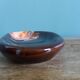 Shell-shaped catchall or butter dish in flamed ceramic style Vallauris.