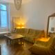 Togo armchair corner heater line roset in original yellow curry alcantara